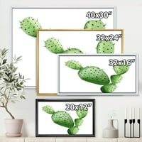 Designart 'Close Up Green Southwestern Cactus' Tropski Uokvireni Platneni Zidni Umjetnički Print