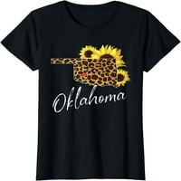 Majica državne majice Oklahoma Sunflower Leopard