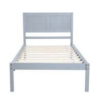 Irene Inevent Bed Frame drvena letvica madrac podrška Bedstead Twin Size drvena platforma krevet sa uzglavljem