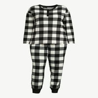 Joyspun ženski Set pidžame od vafla Hacci Knit Henley Top i Joggers, 2 komada, veličine s do 3X