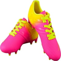 Vizari Kids Liga Turf u zatvorenom vanjskom nogometnim cipelama za dječake i djevojke, ružičasto žuto - 4.5