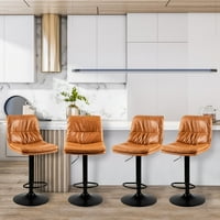 Dizajn grupa podesive Tan barske stolice za Kitchen Island Set 4, braon