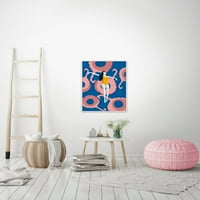 Flamingo plutači plutači uokvireni slika Print na platnu