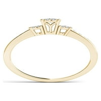 Carat T. W. Diamond 10kt zaručnički prsten sa trilogijom od žutog zlata