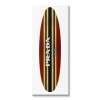 Stupell Industries crvene crne modne pruge trendi dizajner daska za surfanje platneni zid Art, 48, dizajn