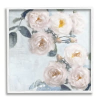 Stupell Delicate Pink Roses Aranžman Botaničko-Cvjetno Slikarstvo Bijelo Uokvireno Art Print Wall Art