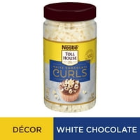 Nestlé Toll House Kovrče Od Bijele Čokolade, 3. oz. Jar-kovrče od bijele čokolade savršen su preliv za deserte, pića i drugo, napravljen od prave bijele čokolade i bez konzervansa
