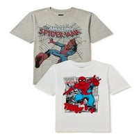Spider-Man Boys klasična grafička majica, 2 pakovanja, veličine XS-XXL