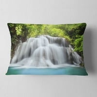 Designart Huai Mae kamen Waterfall - jastuk za bacanje fotografije - 12x20
